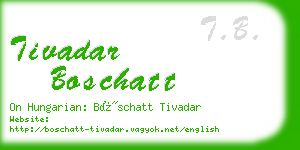 tivadar boschatt business card